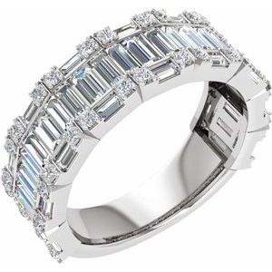 14K White Gold 2 CTW Diamond Anniversary Band. 689076:LG601:P