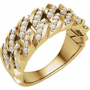 14K Yellow Gold 3/4 CTW Diamond Band. 689041:LG603:P