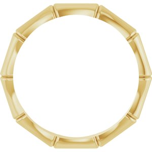 14K Yellow Gold 2.8 mm Bamboo Band. 57950:120:P