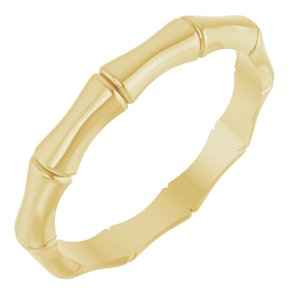 14K Yellow Gold 2.8 mm Bamboo Band. 57950:120:P