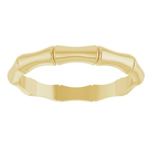 14K Yellow Gold 2.8 mm Bamboo Band. 57950:120:P