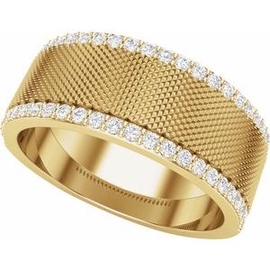 14K Yellow Gold 1/2 CTW Diamond Men's Band. 689040:603:P