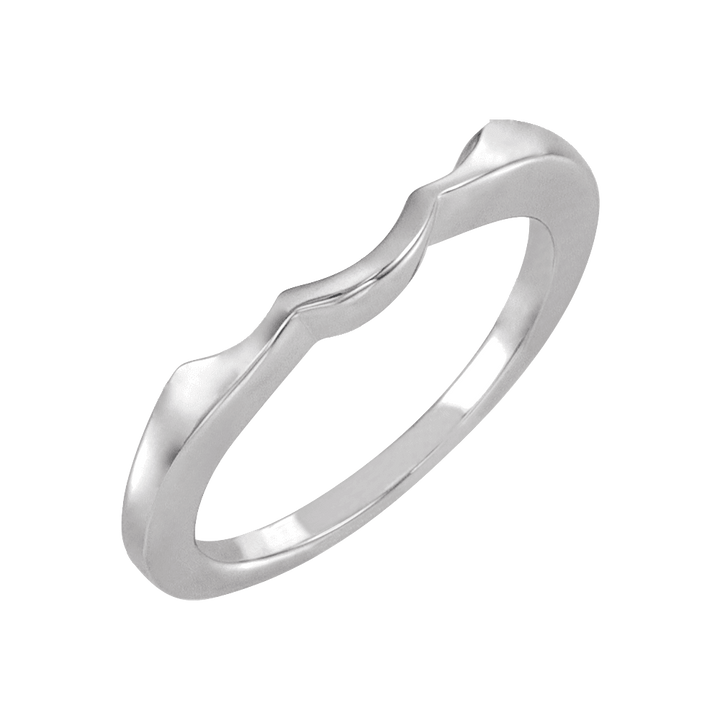 14K White Gold 6.5 mm Round Bezel-Set Three-Stone Engagement Ring. 120411:255579:P