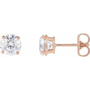 14K Rose Gold 1 1/2 CTW Diamond Earrings. 652480:LG638:P