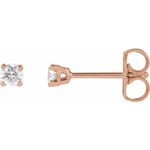 14K Rose Gold 1/8 CTW Diamond Earrings. 652480:LG658:P