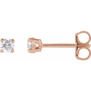 14K Rose Gold 1/5 CTW Diamond Earrings. 652480:LG644:P