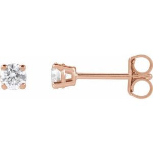 14K Rose Gold 1/4 CTW Diamond Earrings. 652480:LG650:P