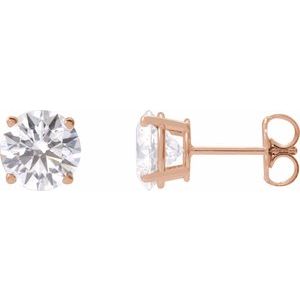 14K Rose Gold 2  1/2 CTW Diamond Earrings. 652480:LG665:P