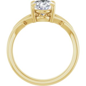 14K Yellow Gold 9x7 mm Oval Solitaire Engagement Ring. 126780:1066:P
