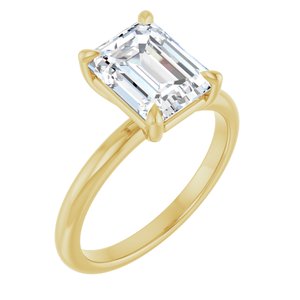 14K Yellow Gold Emerald 2 1/2 CTW Diamond Solitaire Engagement Ring. 126764:LG6020:P