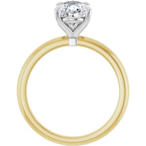 14K Yellow/White Gold 10x7 mm Pear Solitaire Engagement Ring. 126764:918:P