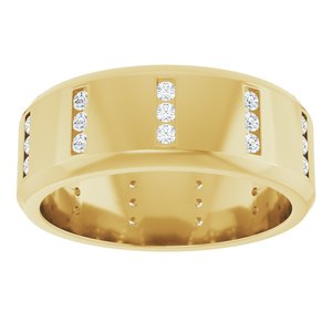 14K Yellow Gold 1.5 mm Round Men's Band. 126783:1842:P