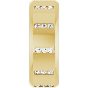 14K Yellow Gold 1.5 mm Round Men's Band. 126783:1842:P