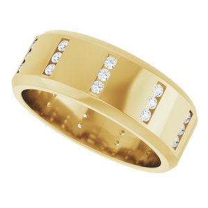 14K Yellow Gold 1.5 mm Round Men's Band. 126783:1842:P