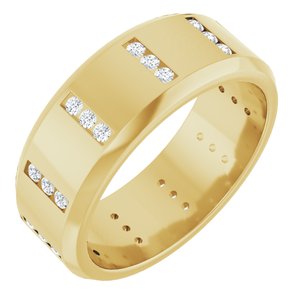 14K Yellow Gold 1.5 mm Round Men's Band. 126783:1842:P