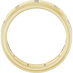 14K Yellow Gold 1.5 mm Round Men's Band. 126783:1842:P
