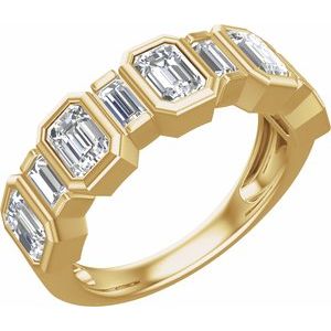 14K Yellow Gold 1 1/2 CTW Diamond Anniversary Band. 689114:LG600:P