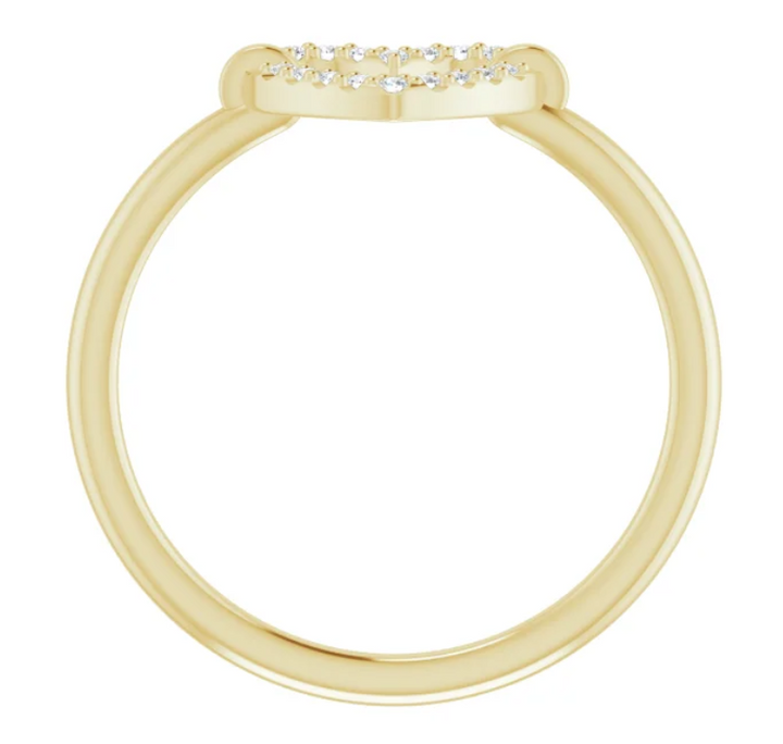 14K Yellow Gold .07 CTW Diamond Heart Ring
