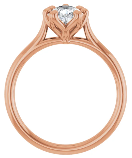 14K Rose Gold 8x5 mm Pear Engagement Ring. 123054:244:P