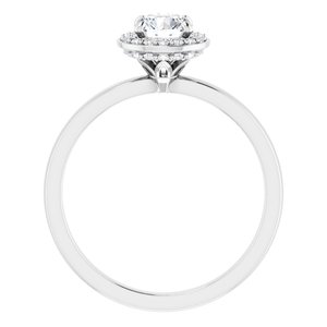 14K White Gold 5.2 mm Round 1/6 CTW Diamond Halo-Style Engagement Ring. 123317:600:P