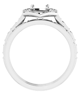 14K White Gold 5.8 mm Round 1/8 CTW Diamond Halo-Style Accented Engagement Ring. 123489:600:P
