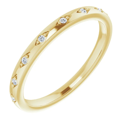 14K Yellow Gold 5.8 mm Round 1/8 CTW Diamond Halo-Style Accented Engagement Ring. 123489:601:P
