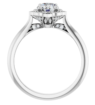 14K White Gold 5.8 mm Round 1/8 CTW Diamond Halo-Style Engagement Ring. 123505:600:P