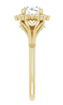 14K Yellow Gold 6.5 mm Round 1/6 CTW Diamond Halo-Style Engagement Ring. 123671:609:P