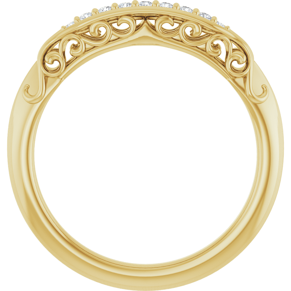 14K Yellow Gold .07 CTW Diamond Matching Band. 123738:633:P