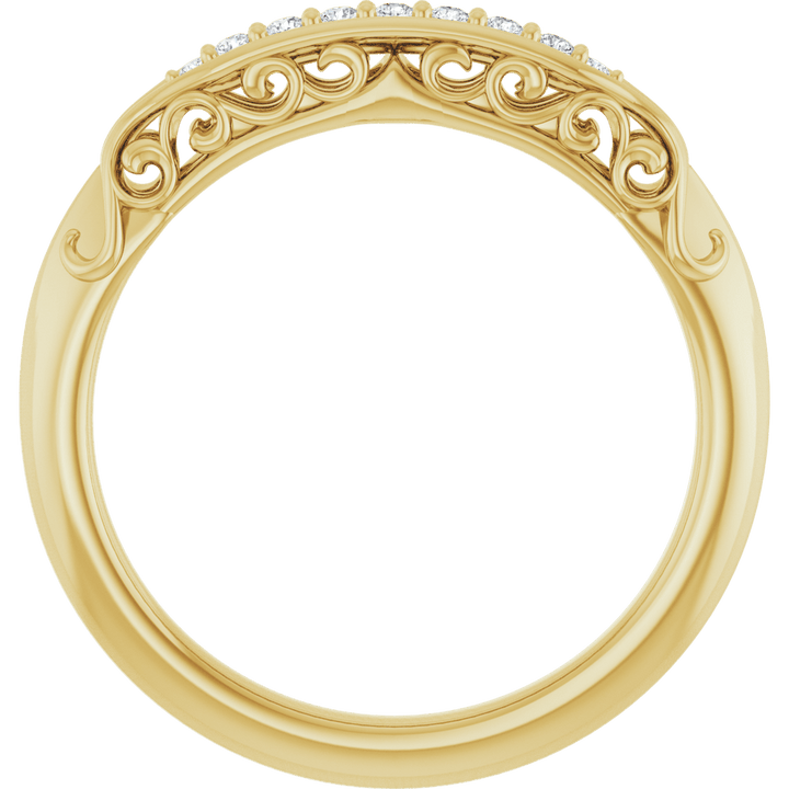 14K Yellow Gold .07 CTW Diamond Matching Band. 123738:633:P
