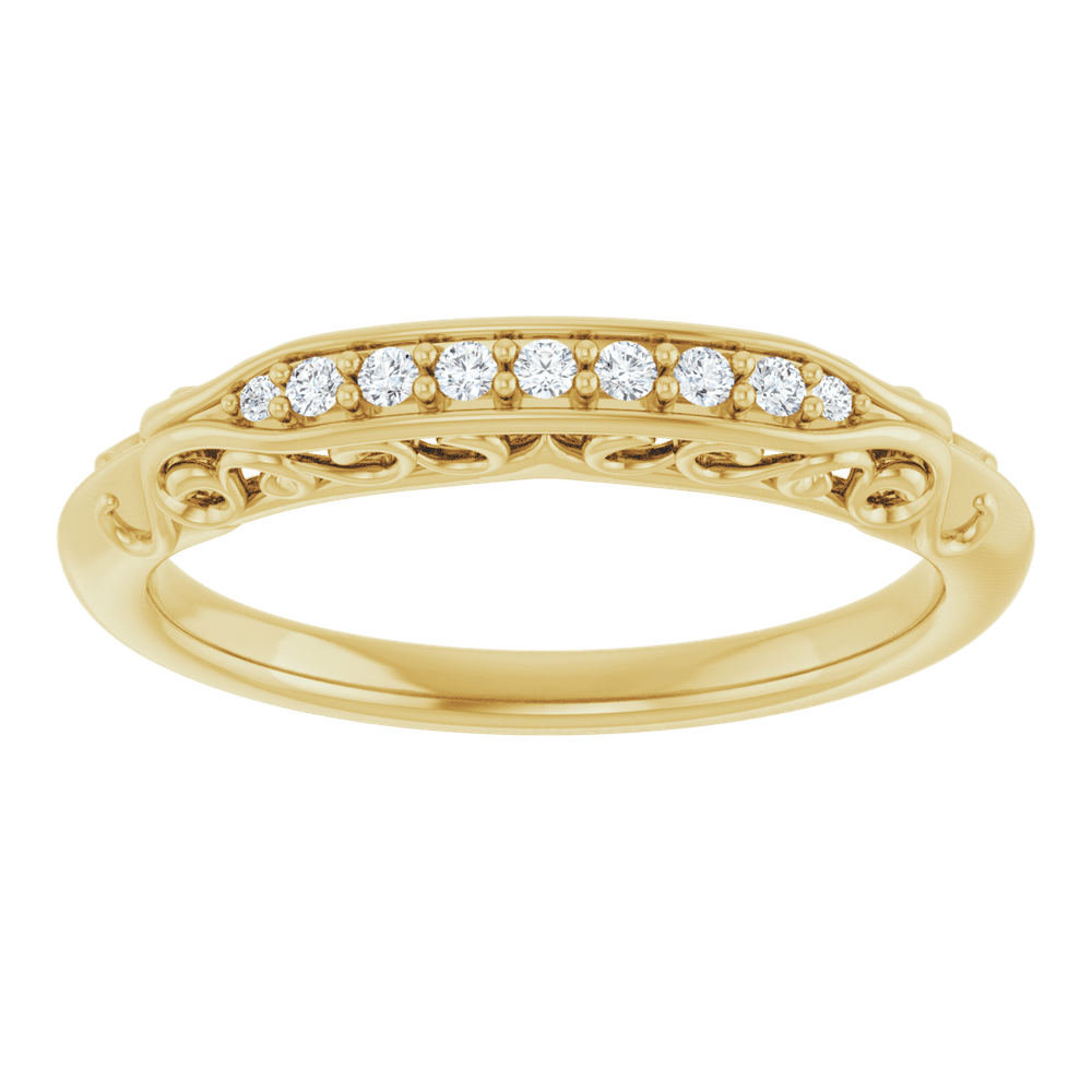 14K Yellow Gold .07 CTW Diamond Matching Band. 123738:633:P
