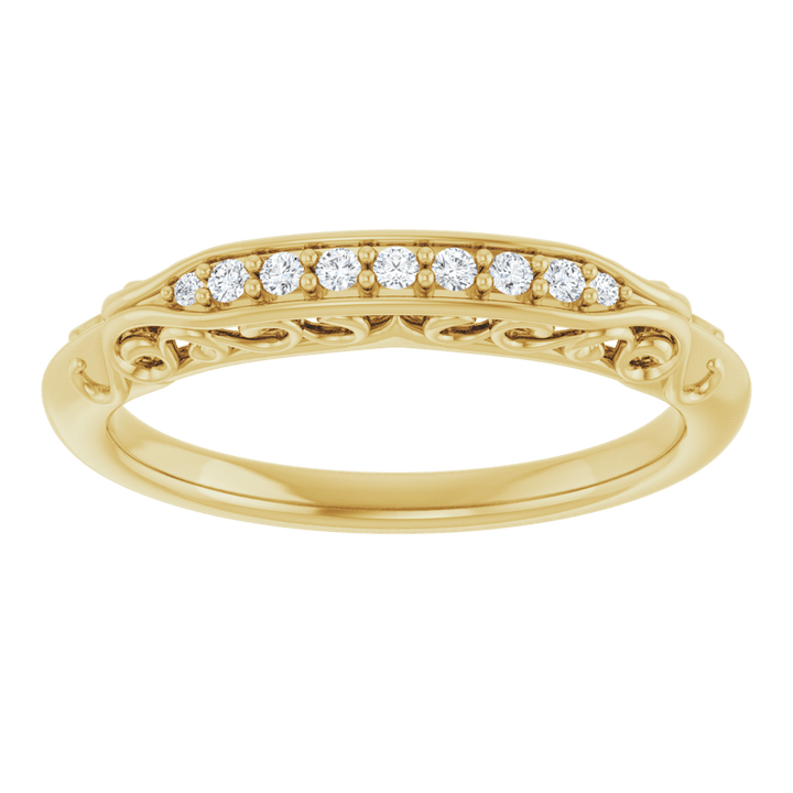 14K Yellow Gold .07 CTW Diamond Matching Band. 123738:633:P