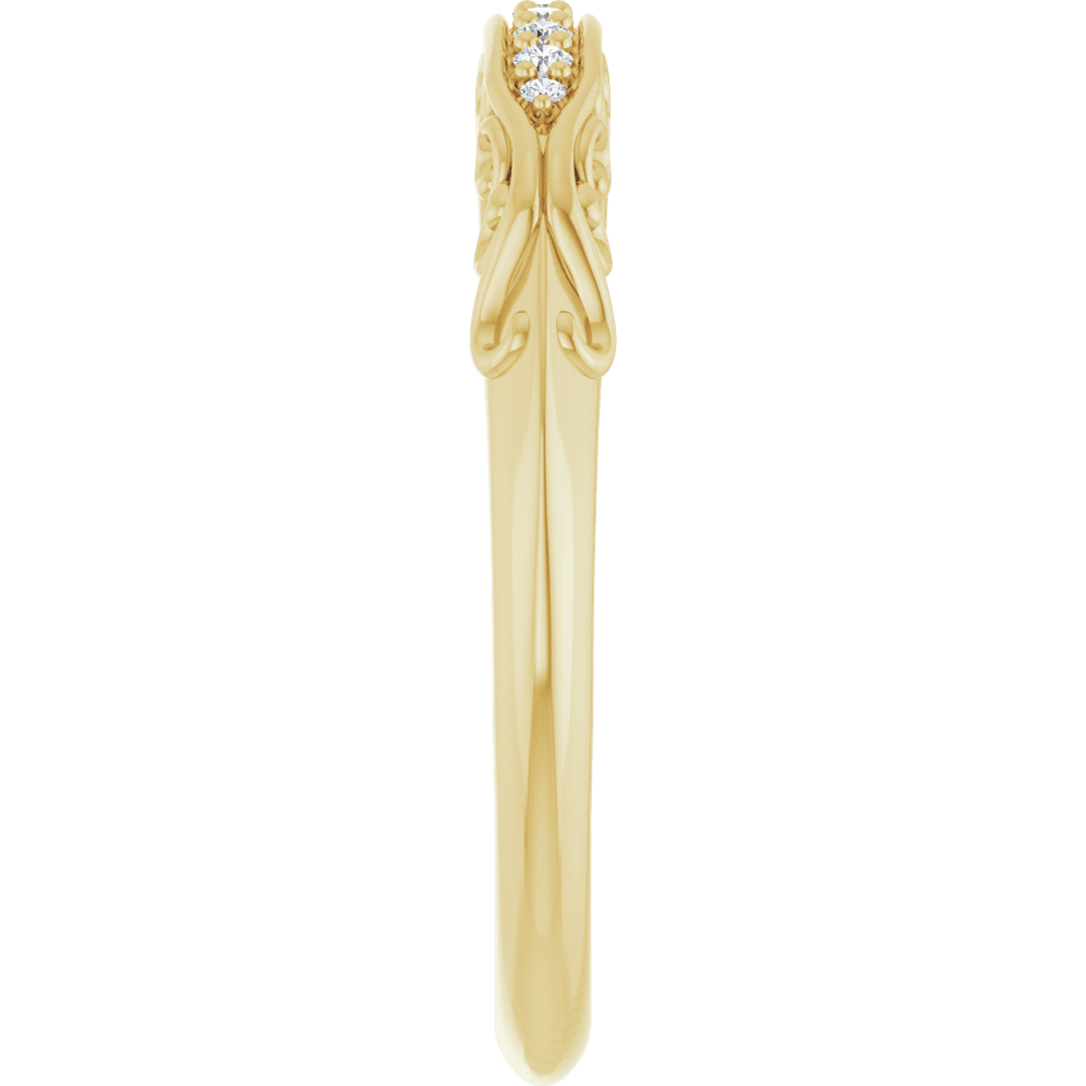 14K Yellow Gold .07 CTW Diamond Matching Band. 123738:633:P