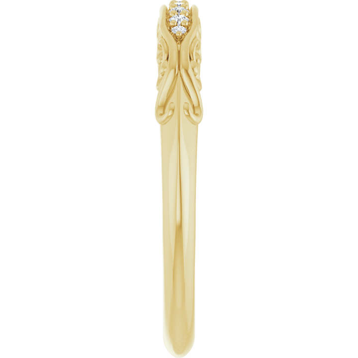 14K Yellow Gold .07 CTW Diamond Matching Band. 123738:633:P
