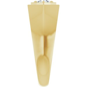 14K Yellow Gold 4.4 mm Round Men's Band. 126743:105:P