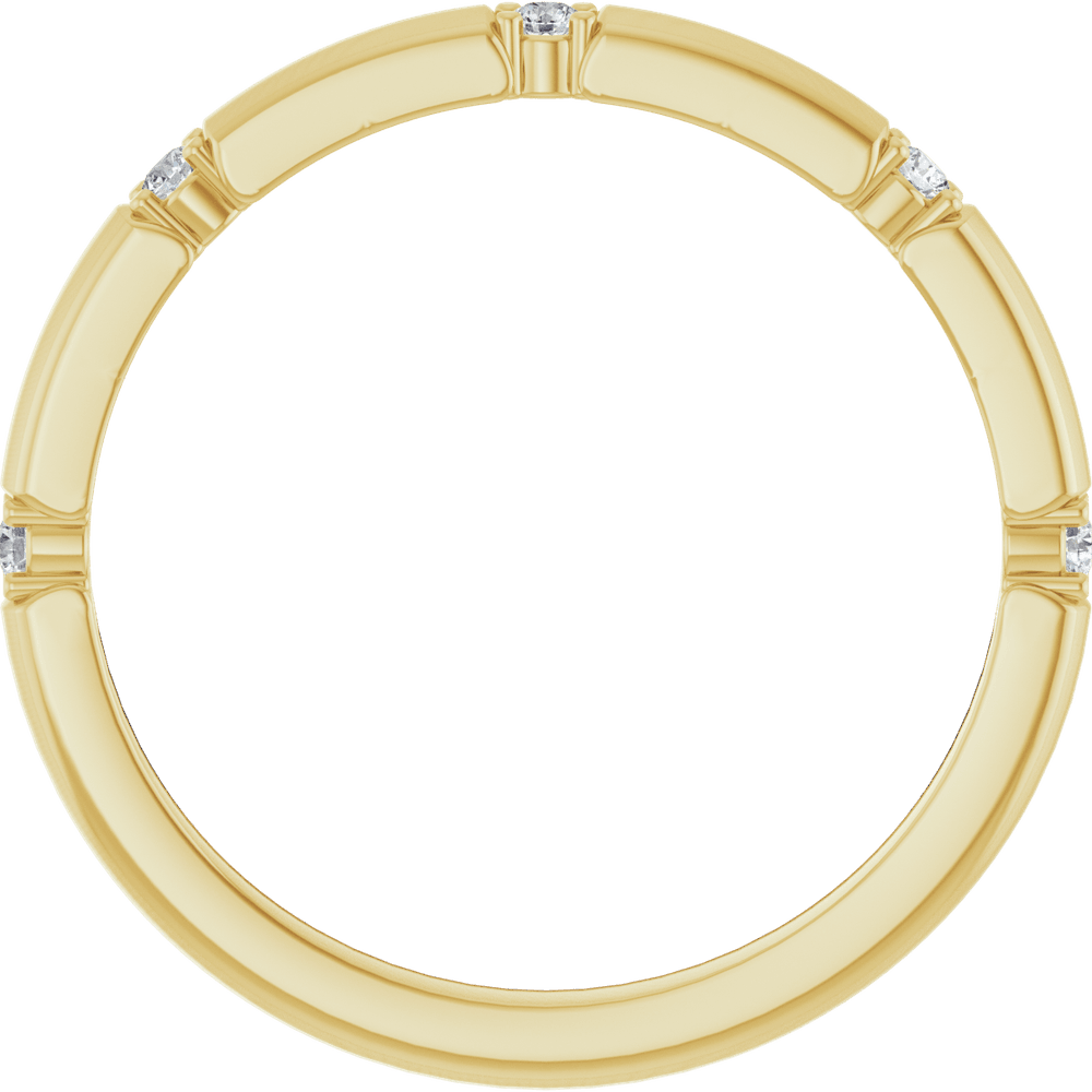 14K Yellow Gold  .07 CTW Diamond Five-Stone Anniversary Band. 123948:601:P