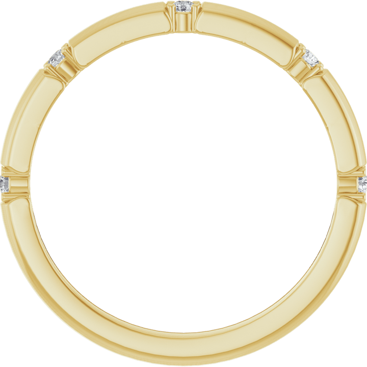 14K Yellow Gold  .07 CTW Diamond Five-Stone Anniversary Band. 123948:601:P