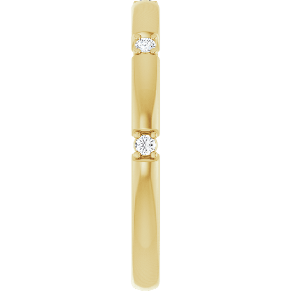 14K Yellow Gold  .07 CTW Diamond Five-Stone Anniversary Band. 123948:601:P