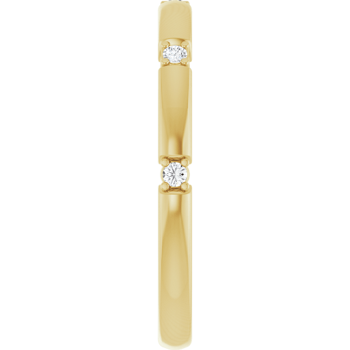 14K Yellow Gold  .07 CTW Diamond Five-Stone Anniversary Band. 123948:601:P