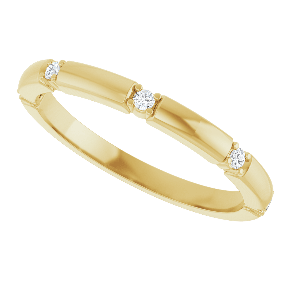 14K Yellow Gold  .07 CTW Diamond Five-Stone Anniversary Band. 123948:601:P