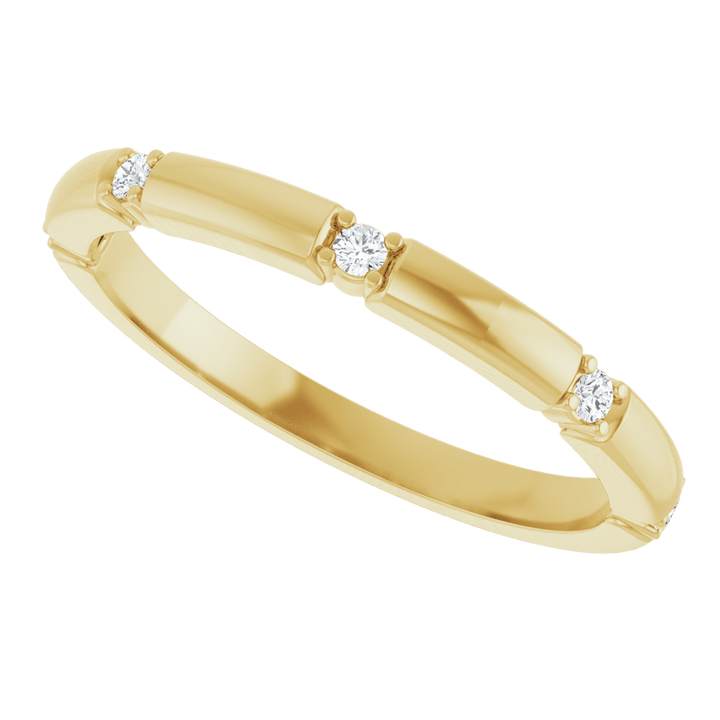 14K Yellow Gold  .07 CTW Diamond Five-Stone Anniversary Band. 123948:601:P