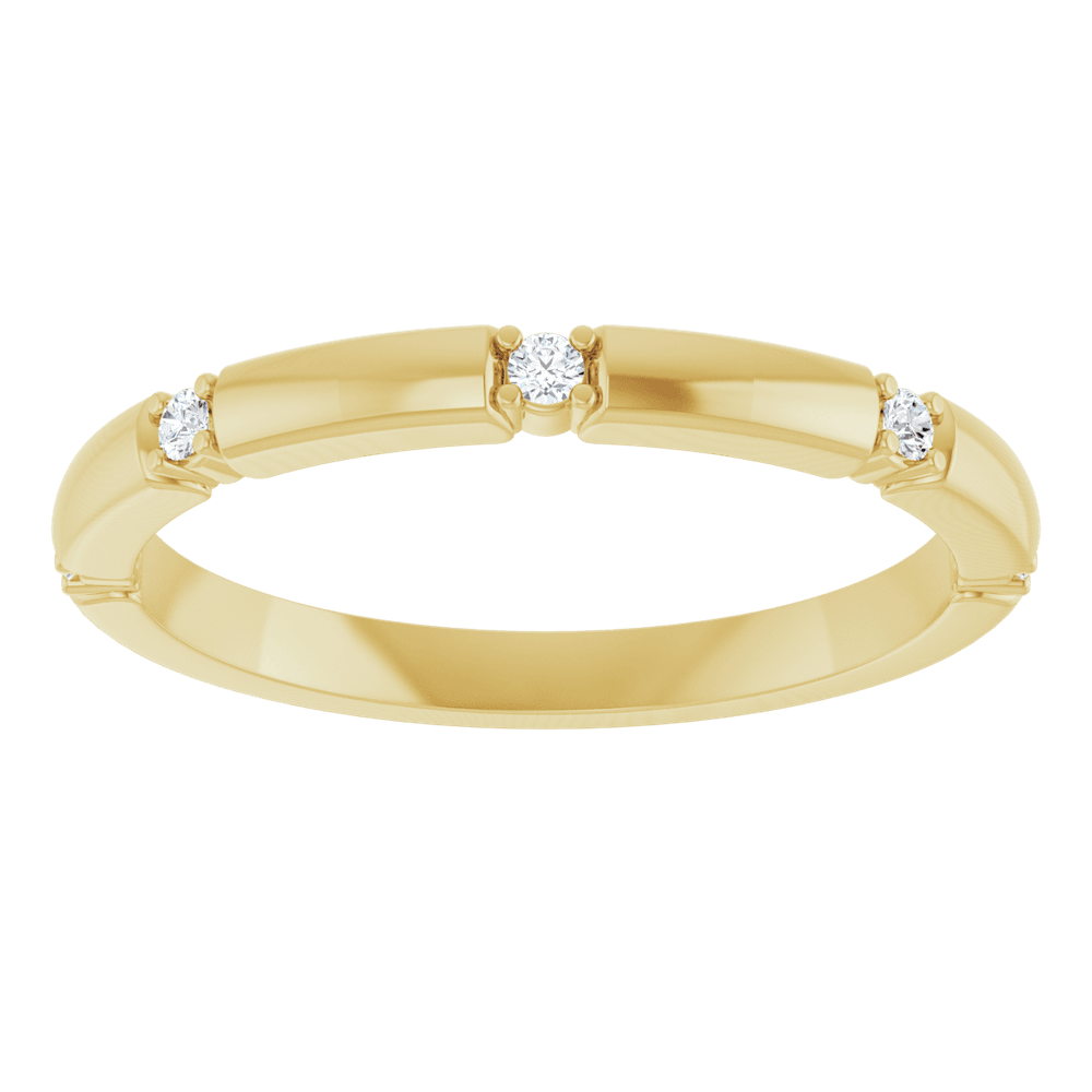 14K Yellow Gold  .07 CTW Diamond Five-Stone Anniversary Band. 123948:601:P