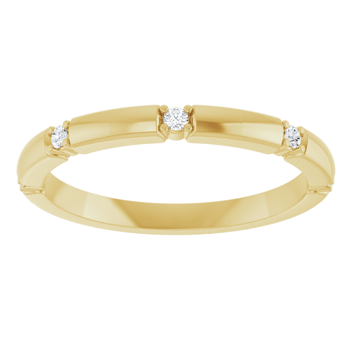 14K Yellow Gold  .07 CTW Diamond Five-Stone Anniversary Band. 123948:601:P