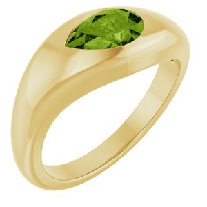 14K Yellow Gold Natural Peridot Ring. 72419:506:P