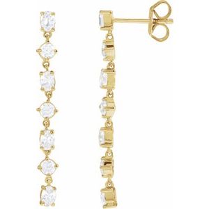 14K Yellow Gold 1 1/5 CTW Diamond  Dangle Earrings. 689124:LG600:P