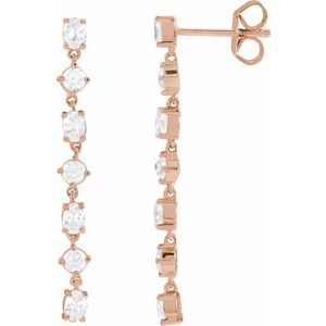 14K Rose Gold 1 1/5 CTW Diamond Dangle Earrings. 689124:LG602:P