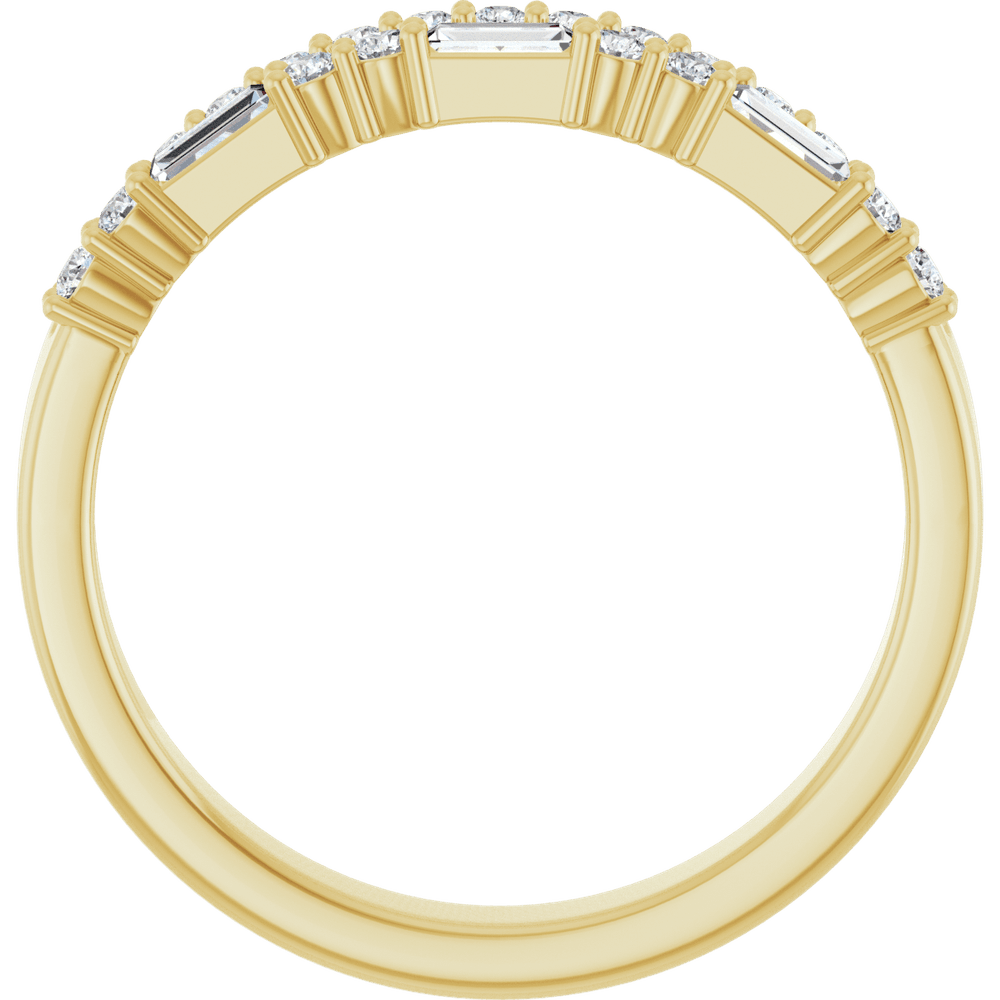 14K Yellow Gold 1/3 CTW Diamond Double Row Anniversary Band. 126349:104:P