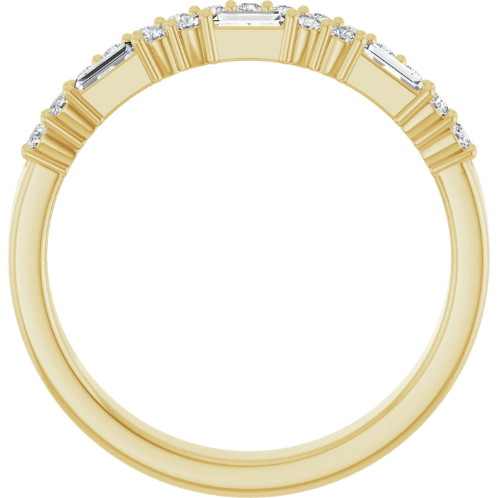 14K Yellow Gold 1/3 CTW Diamond Double Row Anniversary Band. 126349:104:P