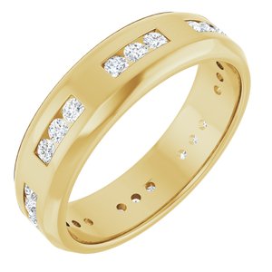 14K Yellow Gold 5/8 CTW Diamond Men's Band. 126631:60002:P