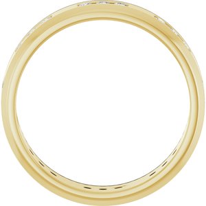 14K Yellow Gold 5/8 CTW Diamond Men's Band. 126631:60002:P